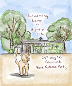 leona learns to breathe book launch party invite